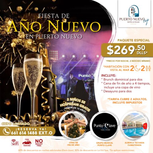 Año Nuevo en Puerto Nuevo Hotel