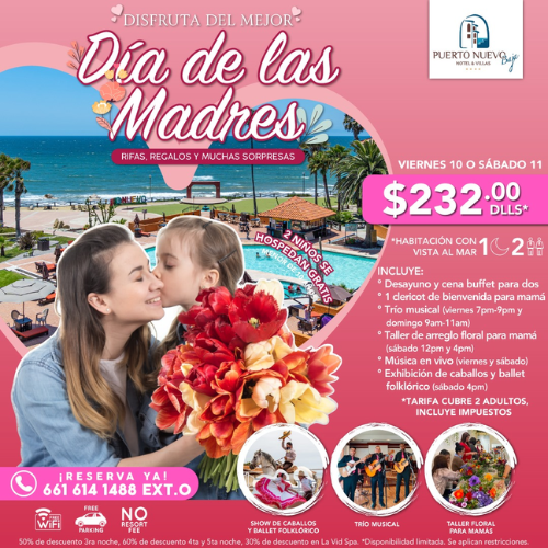 Día de las Madres en Puerto Nuevo Hotel