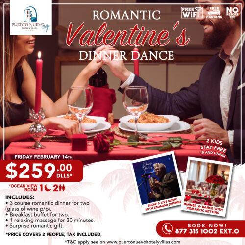 Romantic Valentines Dinner Dance at Puerto Nuevo Hotel 2025