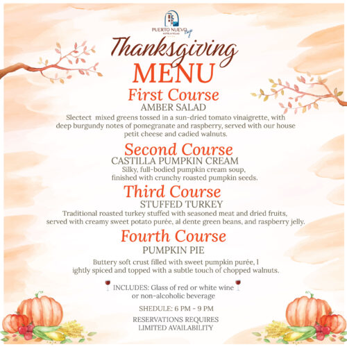 Thanksgiving Menu Thanksgiving Menu