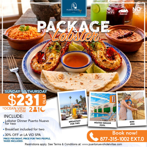 Lobster Package Puerto Nuevo Hotel