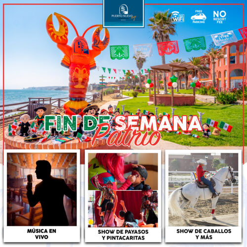 Fin de Semana Patrio en Hotel Puerto Nuevo 2026 Fin de Semana Patrio en Hotel Puerto Nuevo 2026